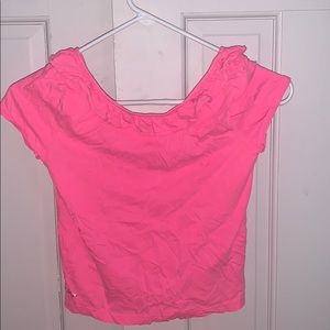 Lilly Pulitzer girls bright pink crew neck